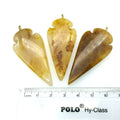 25mm x 53mm Semi-Transparent Beige/Brown Thick Arrow Shaped Resin Pendant with One Ring- Sold Individually