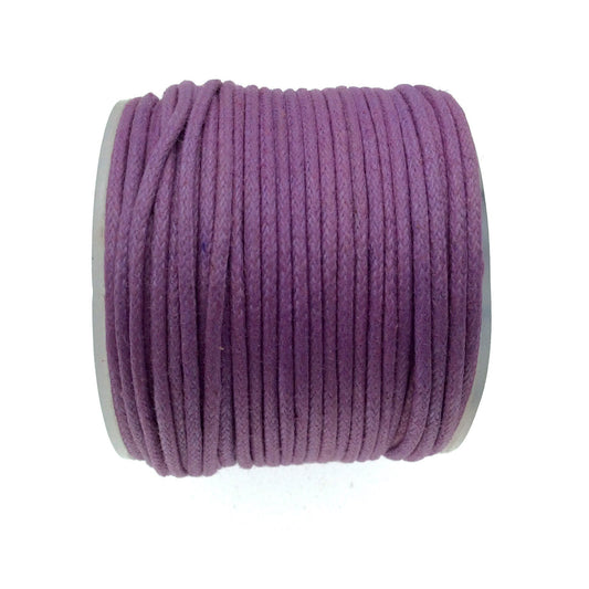 FULL SPOOL - Deep Lavender Beadlanta Waxed Cotton Cord - Measuring 1.5mm - 27 yards per spool - Round Cotton Jewelry Cord