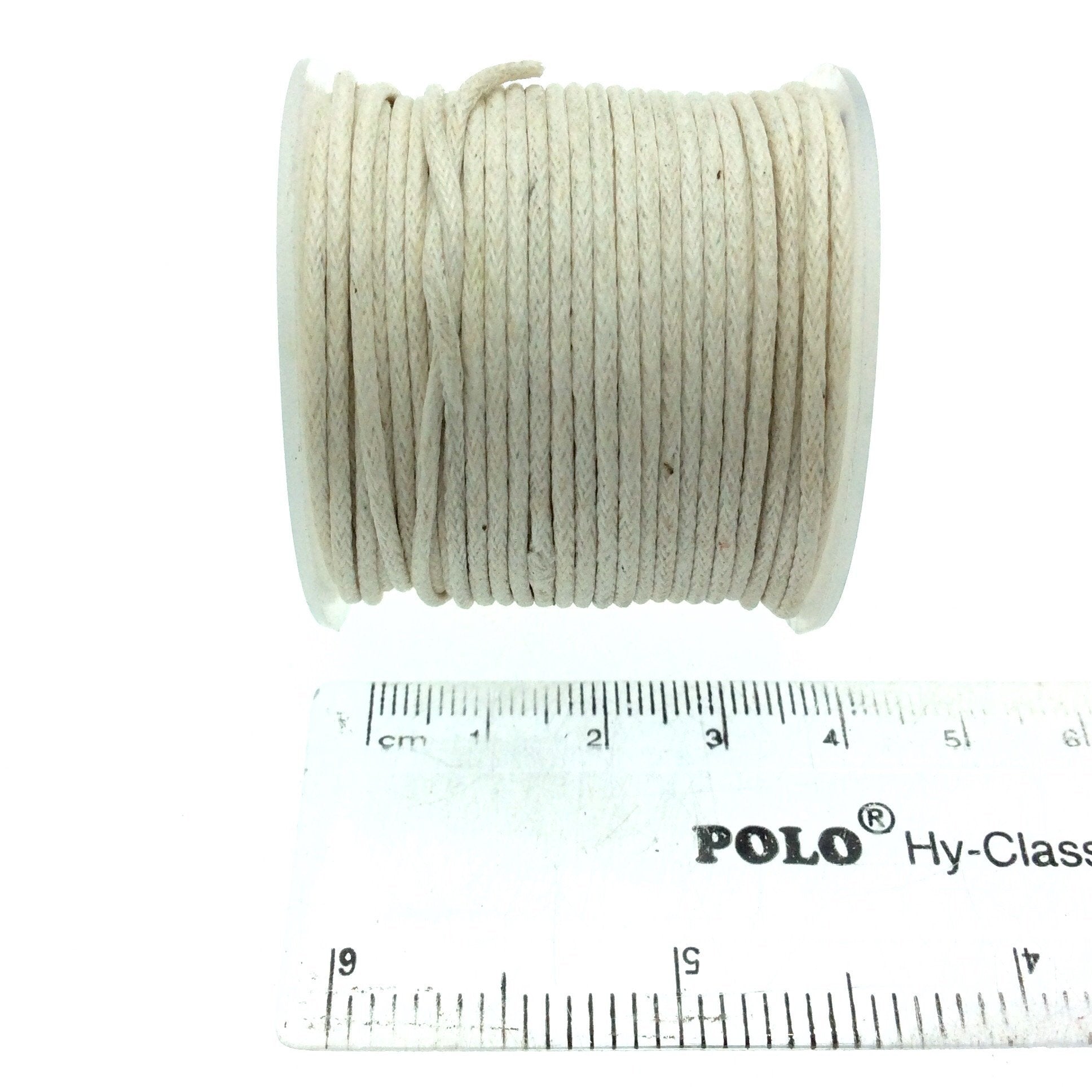 FULL SPOOL - White Beadlanta Waxed Cotton Cord - Measuring 1.5mm - 27 yards per spool - Round Cotton Jewelry Cord