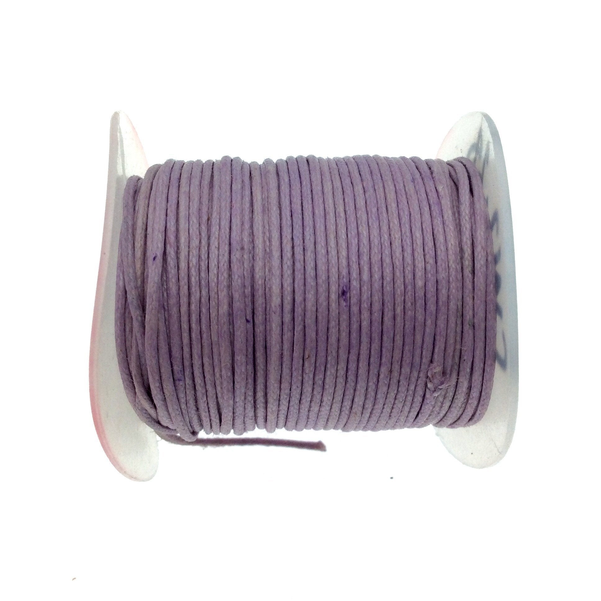 FULL SPOOL - Light Lavender Beadlanta Waxed Cotton Cord - Measuring .5mm - 27 yards per spool - Round Cotton Jewelry Cord