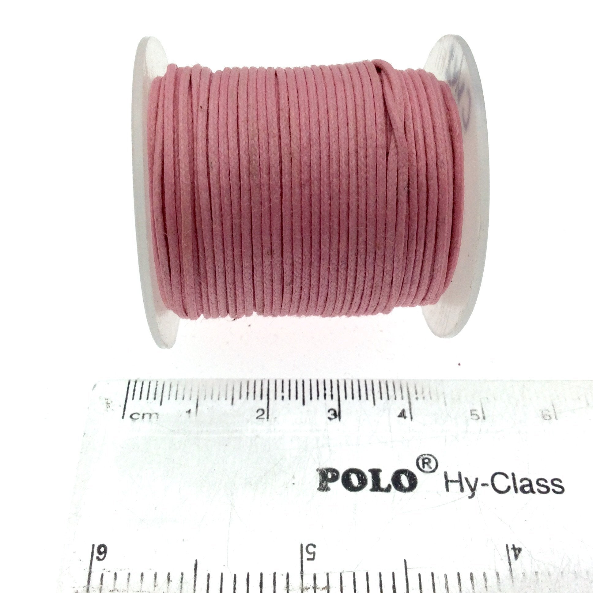 FULL SPOOL - Bubblegum Pink Beadlanta Waxed Cotton Cord - Measuring .5mm - 27 yards per spool - Round Cotton Jewelry Cord