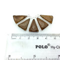 Silver Finish Faceted Yellow Jasper Triangle Shaped Bezel Pendant - Measuring 12mm x 16mm - Natural Semi-precious Gemstone