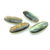 Labradorite Bezel | Gold Plated Faceted Natural Iridescent Oval Shaped Pendant-Measuring 40mm x 15mm . Sold individually. chosen Randomally.