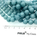 10mm Faceted Dyed Dusty Aqua Blue Natural Jade Round/Ball Shape Beads with 1mm Beading Holes - Sold by 14.5" Strands (Approx. 37 Beads)