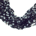2mm Smooth Glossy Finish Natural Black/White Zebra Jasper Round/Ball Shape Beads W .4mm Holes -  Sold by 15.25" Strand (~ 182 Beads)