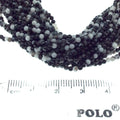 2mm Smooth Glossy Finish Natural Black/White Zebra Jasper Round/Ball Shape Beads W .4mm Holes -  Sold by 15.25" Strand (~ 182 Beads)