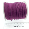 FULL SPOOL - Matte Magenta Pink Leather Cord - Measuring 3mm - 25 yards per spool - Flat Jewelry Cord