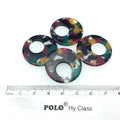 Resin Circle Pendant - 37mm - Sold in Pack of Four