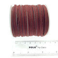 FULL SPOOL - Matte Red Beadlanta Suede Leather Cord - Measuring 3mm - 25 yards per spool - Flat Jewelry Cord