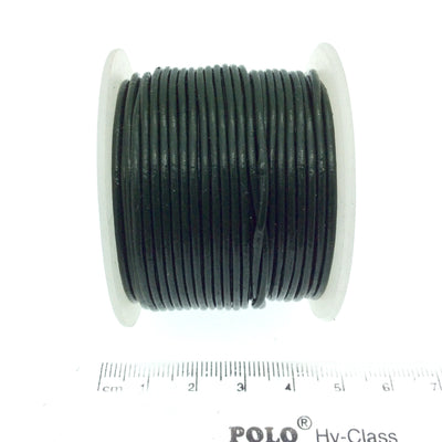 FULL SPOOL - Dark Green Leather Cord - Measuring 1.5mm - 25 yards per spool - Round Leather Jewelry Cord
