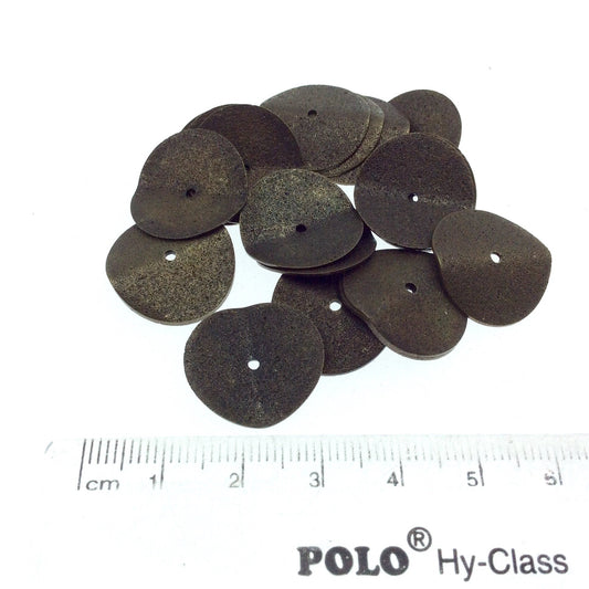 18mm Textured Bronze Plated Copper Wavy Disc/Heishi Washer Shaped Components - Sold in Bulk Packs of 25 Pieces - Great as Bracelet Spacers!