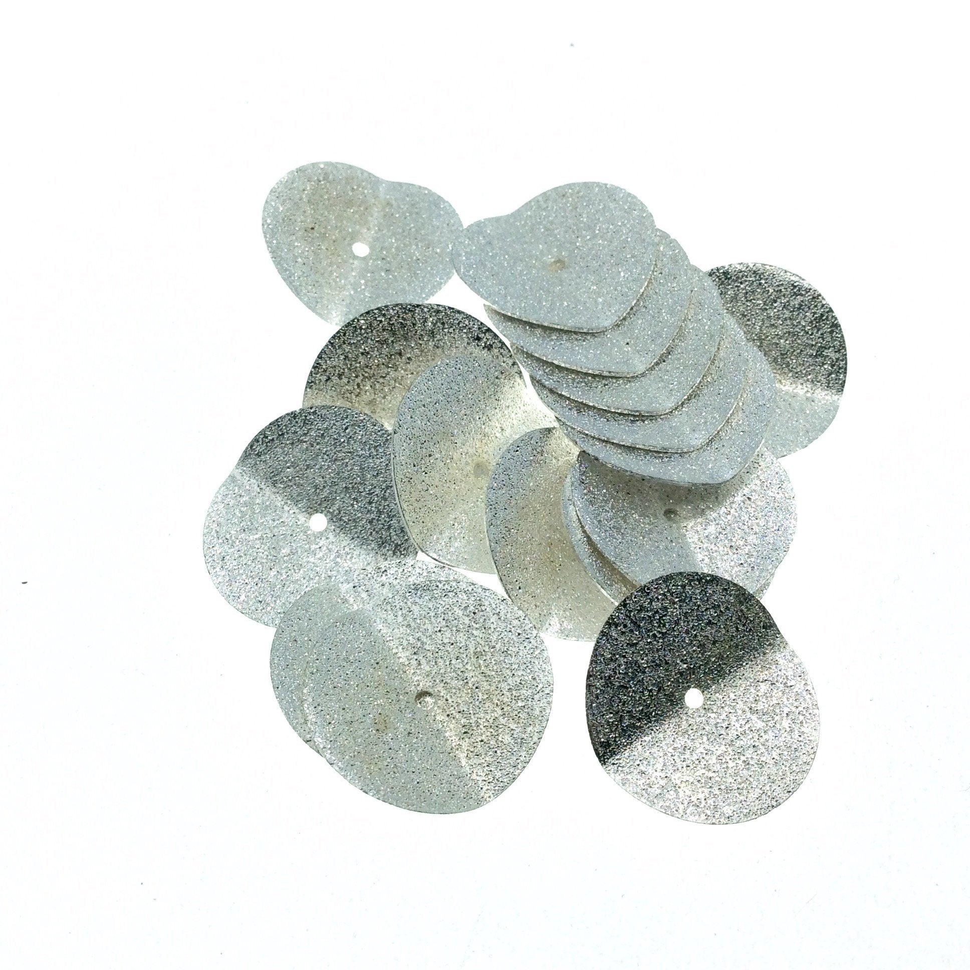 18mm Textured Silver Plated Copper Wavy Disc/Heishi Washer Shaped Components - Sold in Bulk Packs of 25 Pieces - Great as Bracelet Spacers!