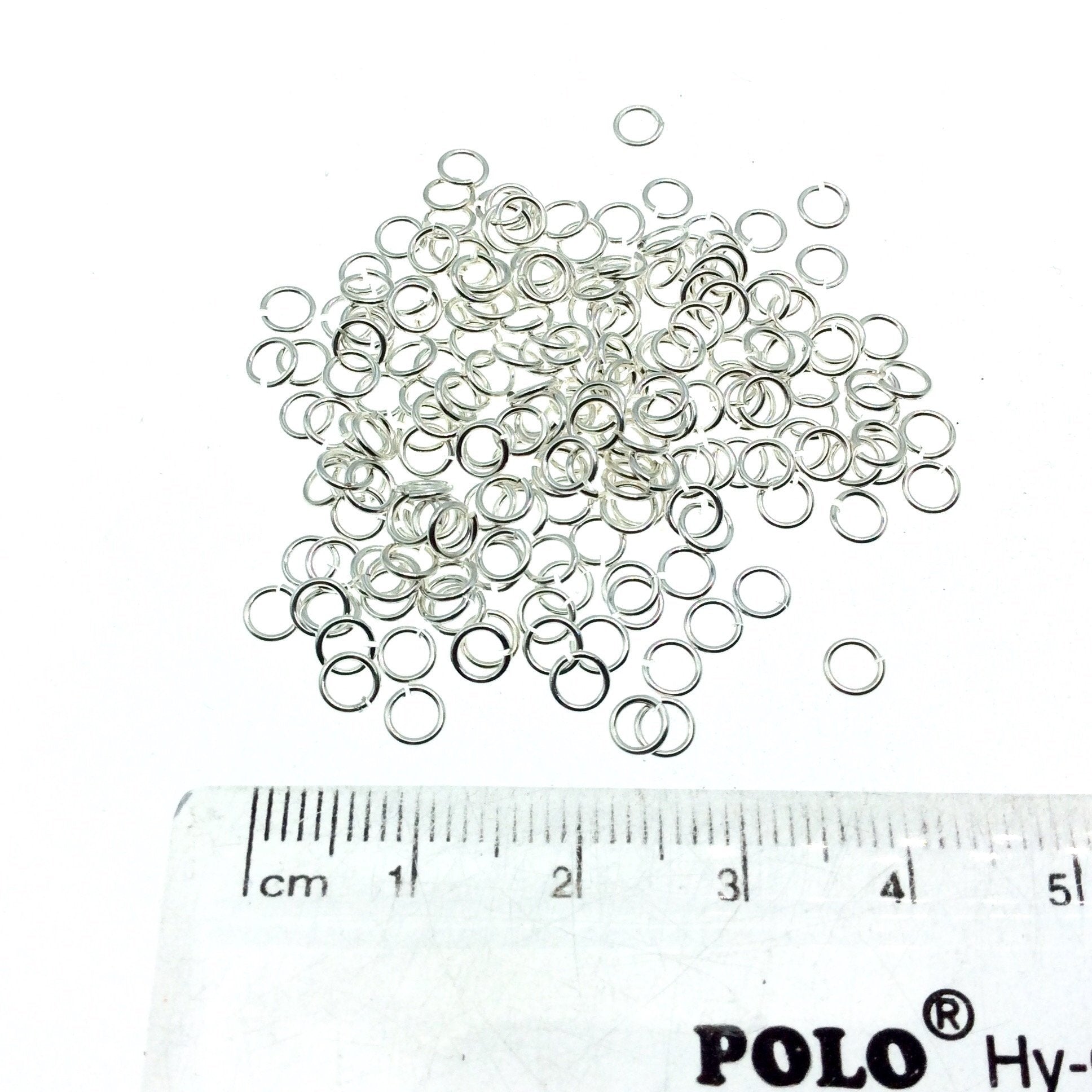 High Quality Silver Plated 4mm Open Jump Rings - Sold in Packs of 200 - Jewelry Findings