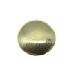 Gold Plated Brushed Finish Puffed Coin Shaped Brass Bead - Measuring 25mm x 25mm - High Quality Jewelry Component
