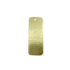 Beadlanta Rich Gold Finish - 11mm x 28mm Gold Brushed Finish Blank Rectangle Shaped Plated Copper Components - Sold in Packs of 2