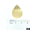 Beadlanta Rich Gold Finish - 19mm x 27mm Gold Brushed Finish Blank Teardrop Shaped Plated Copper Components - Sold in Packs of 2 Pieces