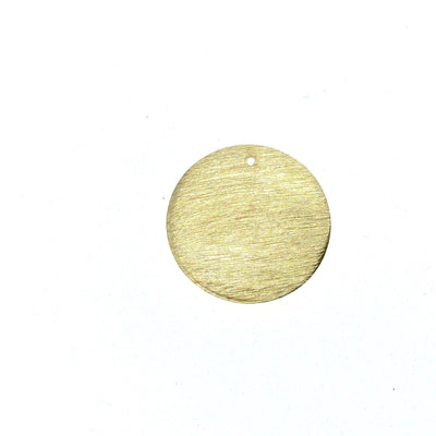 Beadlanta Rich Gold Finish - 22mm Blank Circle/Disc Shaped Plated Copper Jewelry Components - Sold in Packs of 2