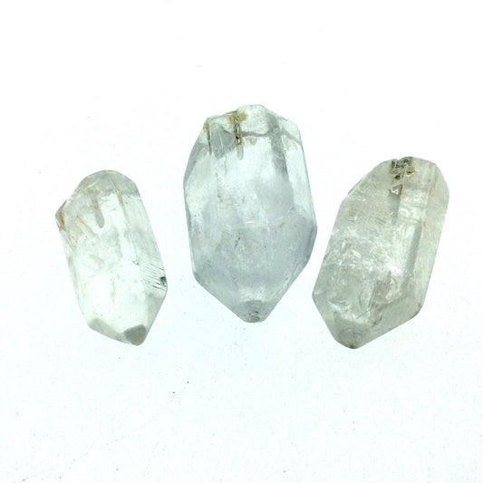 Natural Clear Quartz Nugget Point Pendant with Silver Bail - Measuring 45mm long, Approx. - High Quality Gemstone