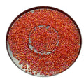 Size 11/0 Glossy Finish Opaque Orange AB Genuine Miyuki Delica Glass Seed Beads - Sold by 7.2 Gram Tubes (Approx. 1300 Beads per 2" Tube)