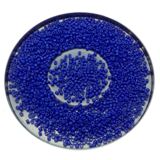 Size 11/0 Glossy Finish Opaque Purple Genuine Miyuki Delica Glass Seed Beads - Sold by 7.2g Tubes (Approx. 1300 Beads/2" Tube)