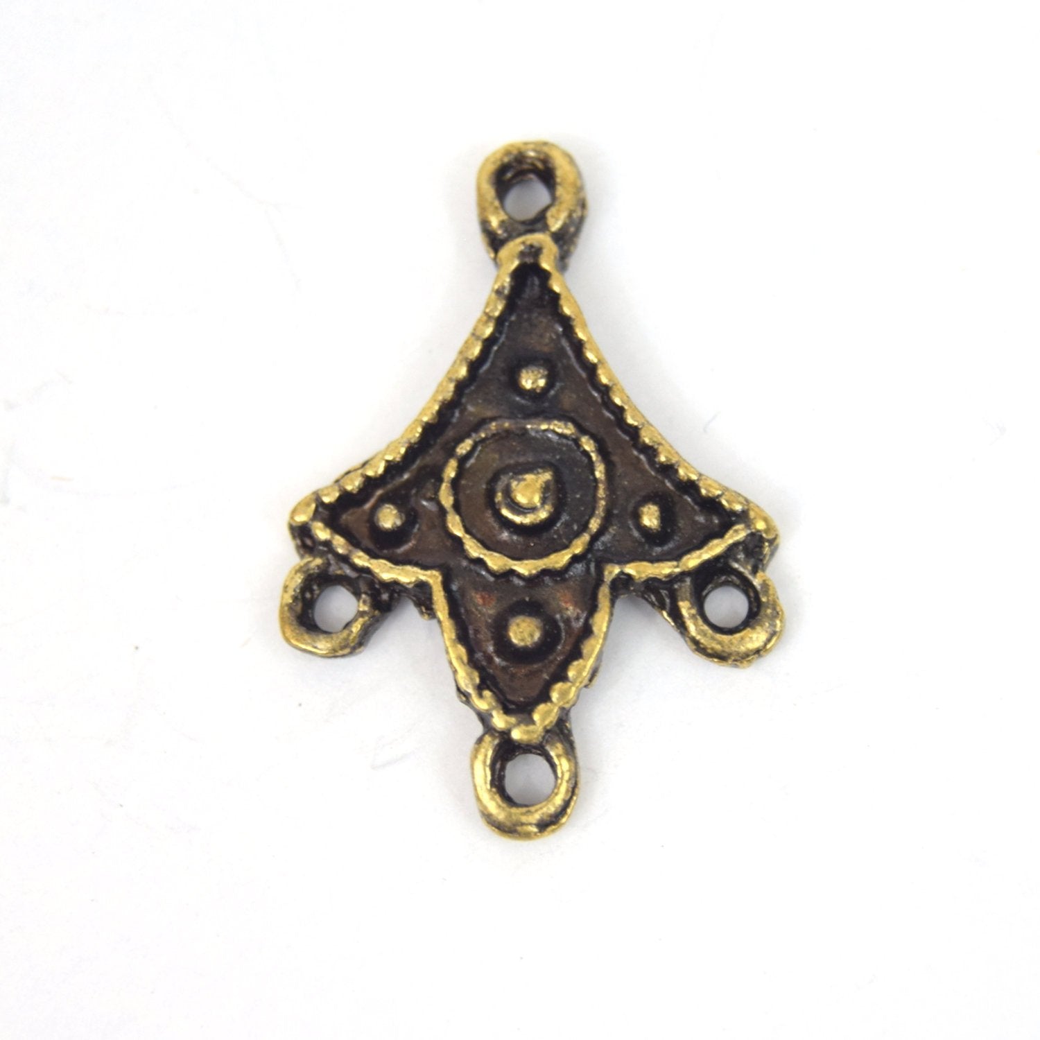 Antique Brass Plated Copper Embellished Chandelier Charm/Pendant with- Measuring 20mm x 32mm - Sold Individually, Chosen at Random