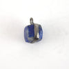 7-8mm Gunmetal Finish Cube Shaped Lapis Lazuli Bezel Pendant/Drop Component