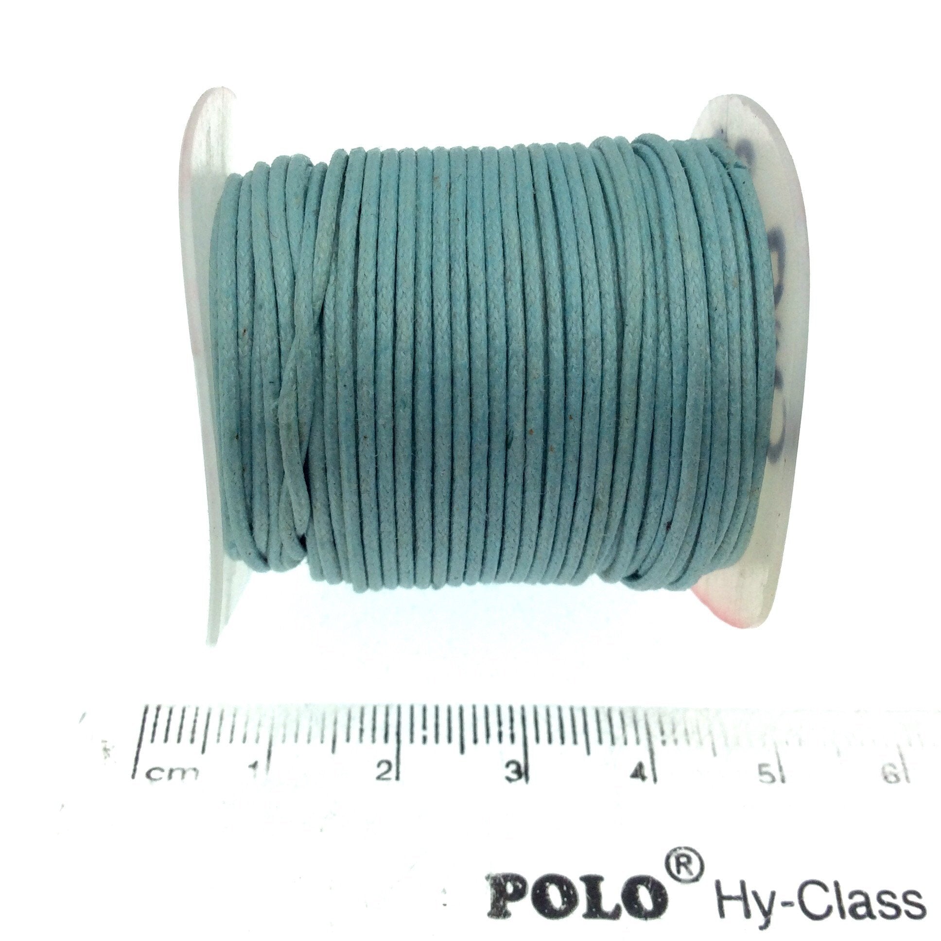 FULL SPOOL - Sky Blue Beadlanta Waxed Cotton Cord - Measuring .5mm - 27 yards per spool - Round Cotton Jewelry Cord