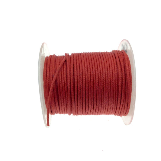 FULL SPOOL - Red Beadlanta Waxed Cotton Cord - Measuring .5mm - 27 yards per spool - Round Cotton Jewelry Cord
