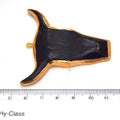 Gold Electrolated Black Brown Wooden Bull/Steer Skull Shaped Focal Pendants - Measuring 66mm x 63mm