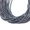 3mm x 5mm Smooth Natural Metallic Gunmetal Coated Hematite Tube Shape Beads - Sold by 16" Strands (~ 80 Beads) - Semi-Precious Gemstone