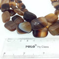 18mm x 25mm Brown White Banded Agate Rectangle Beads - 15.5" Strand (Approx. 16 Beads per Strand) - Natural Semi-Precious Gemstone