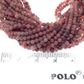 2mm Smooth Glossy Finish Natural Pink Rhodonite Round/Ball Shaped Beads with .4mm Holes - Sold by 15.25" Strands (Approx. 182 Beads)