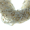 2mm Smooth Glossy Finish Natural Yellow/White/Clear Agate Round/Ball Shape Beads W .4mm Holes -  15.25" Strand (~ 182 Beads)