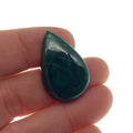 OOAK Genuine Malachite Pear/Teardrop Shaped Flat Backed Cabochon - Measuring 20mm x 32mm, 6mm Dome Height - Natural High Quality Cab