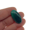 OOAK Genuine Malachite Oblong/Oval Shaped Flat Backed Cabochon - Measuring 16mm x 30mm, 5mm Dome Height - Natural High Quality Cab
