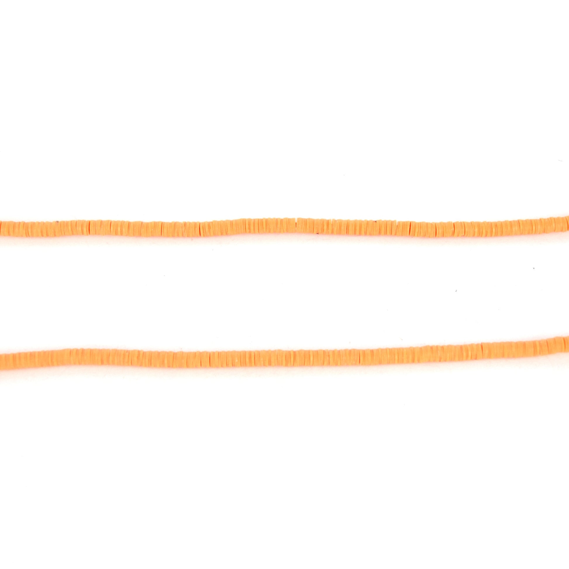 4mm African Bright Orange Vinyl Heishi Beads (Approx. 600 Beads)