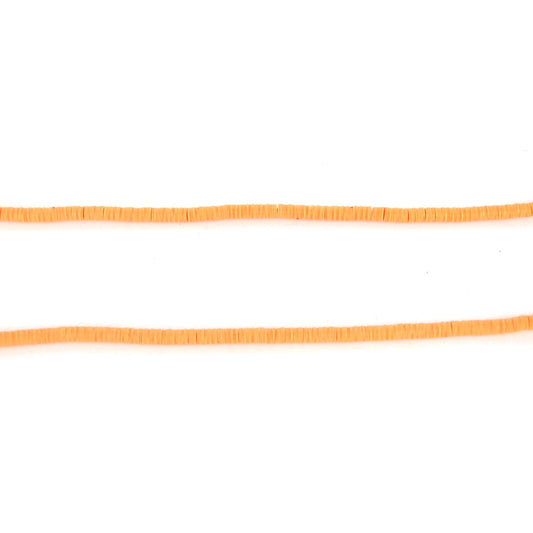 4mm African Bright Orange Vinyl Heishi Beads (Approx. 600 Beads)