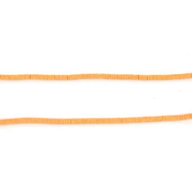 4mm African Bright Orange Vinyl Heishi Beads (Approx. 600 Beads)