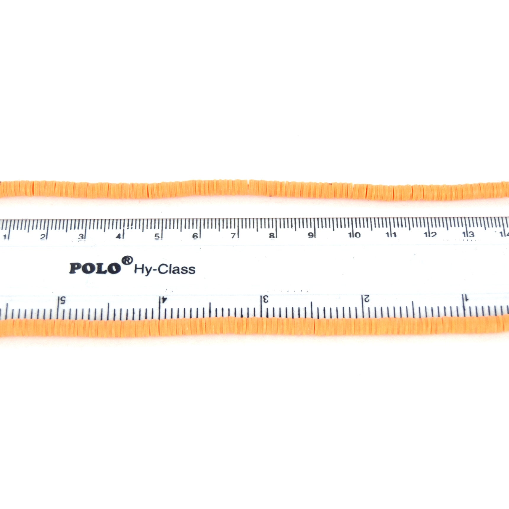 4mm African Bright Orange Vinyl Heishi Beads (Approx. 600 Beads)
