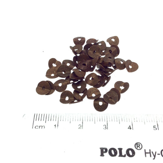 6mm Textured Antique Plated Copper Wavy Disc/Heishi Washer Shaped Components - Sold in Bulk Packs of 25 Pieces - Great as Bracelet Spacers!