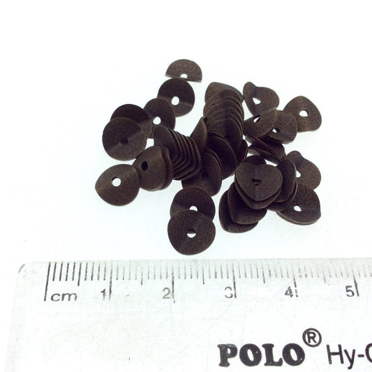 8mm Textured Antique Plated Copper Wavy Disc/Heishi Washer Shaped Components - Sold in Bulk Packs of 25 Pieces - Great as Bracelet Spacers!