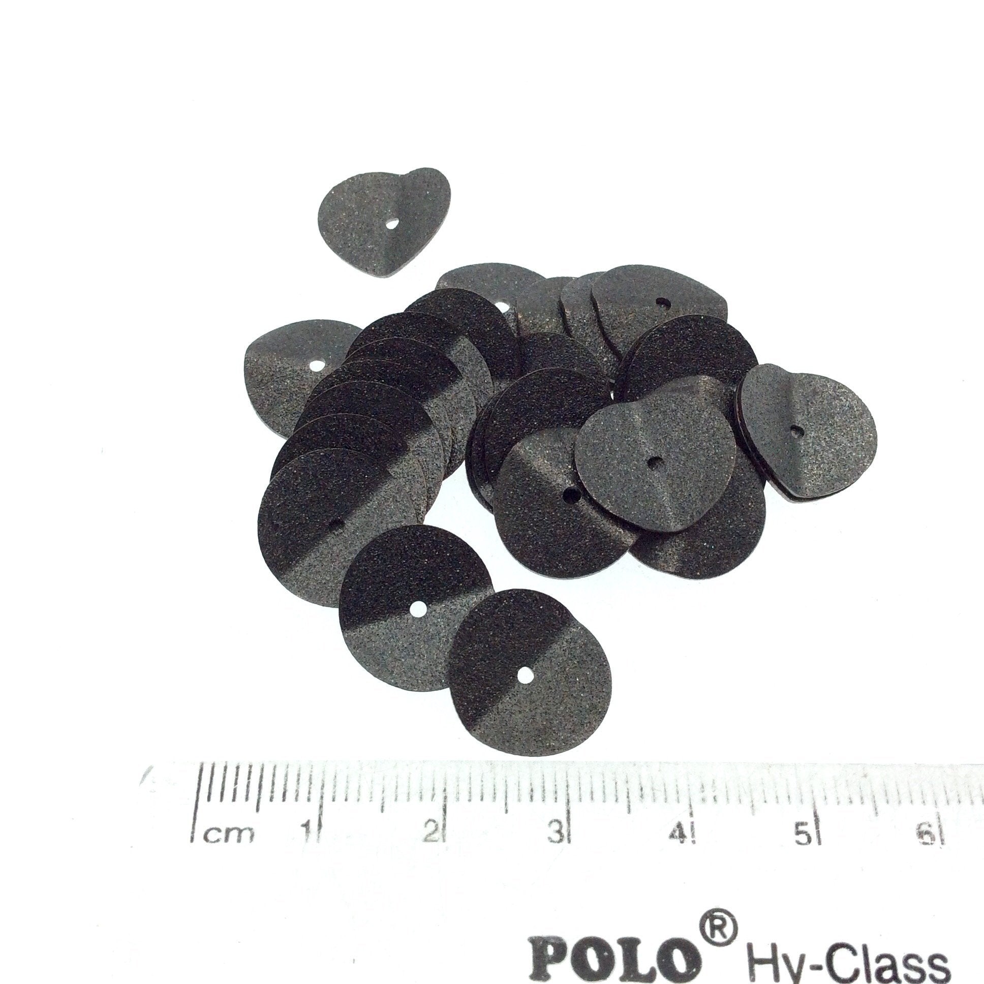 14mm Textured Gunmetal Plated Copper Wavy Disc/Heishi Washer Shape Components - Sold in Bulk Packs of 25 Pieces - Great as Bracelet Spacers!