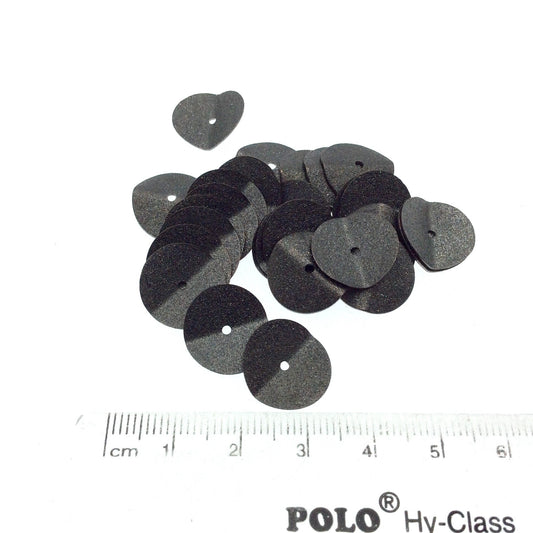 14mm Textured Gunmetal Plated Copper Wavy Disc/Heishi Washer Shape Components - Sold in Bulk Packs of 25 Pieces - Great as Bracelet Spacers!