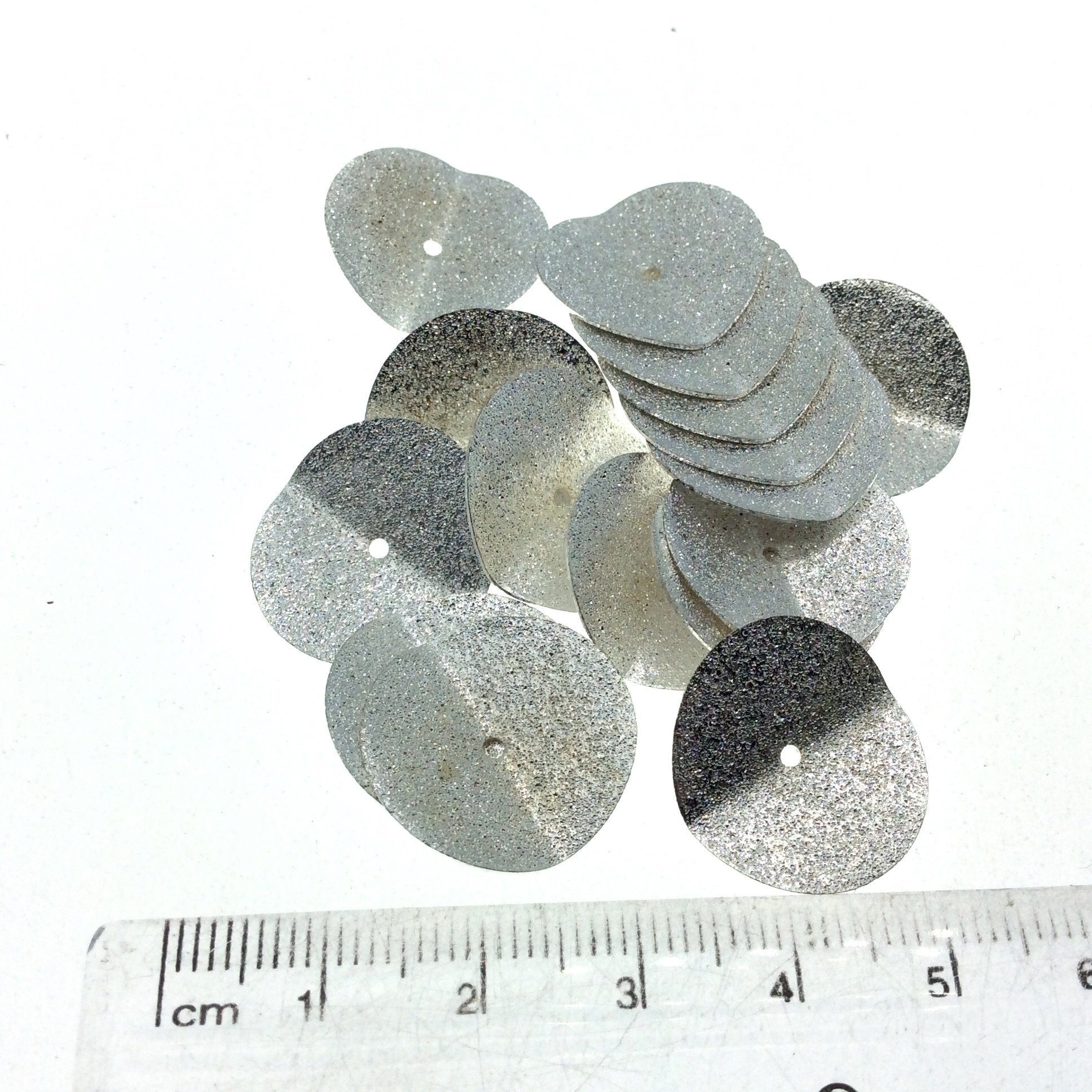 18mm Textured Silver Plated Copper Wavy Disc/Heishi Washer Shaped Components - Sold in Bulk Packs of 25 Pieces - Great as Bracelet Spacers!
