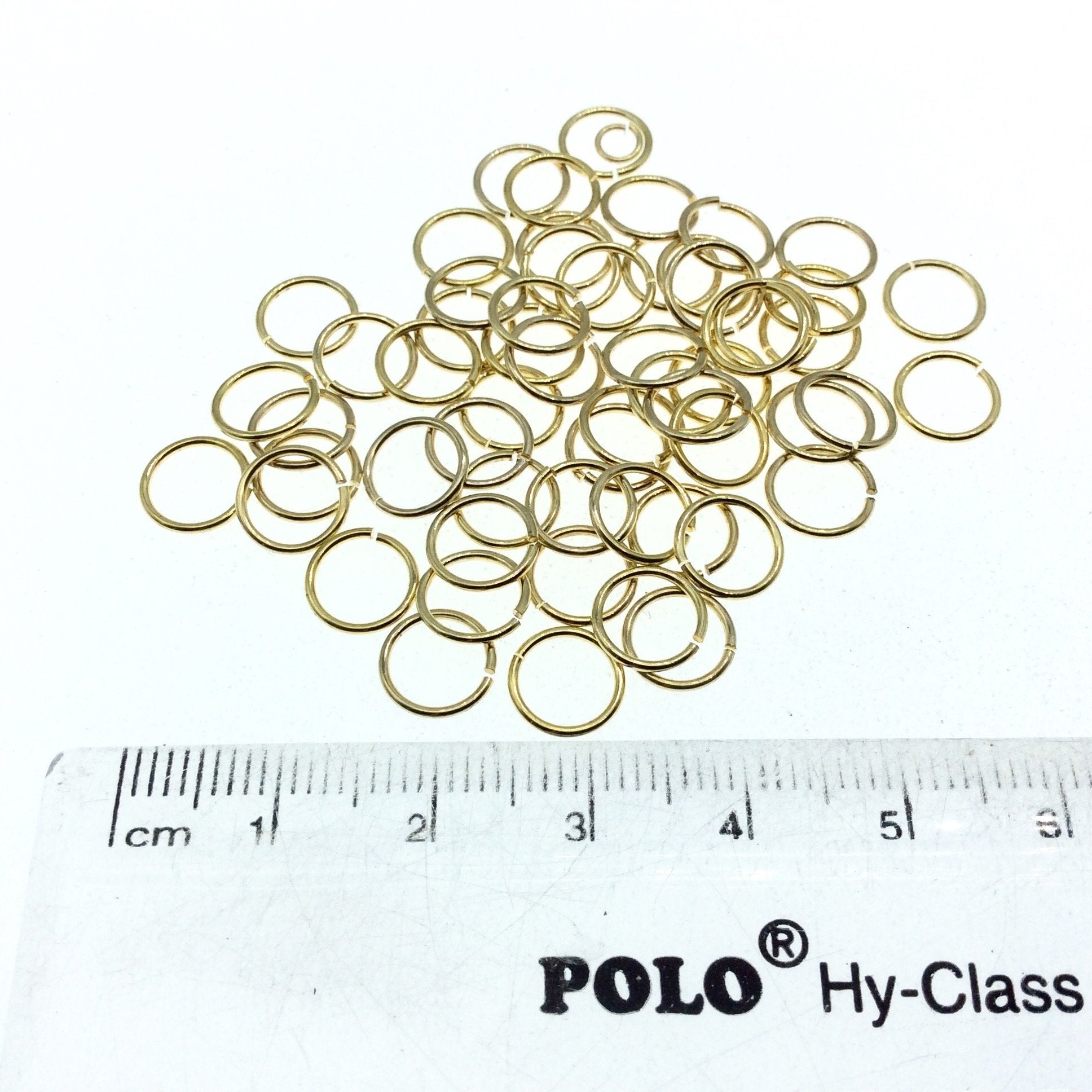 High Quality Gold Plated 8mm Open Jump Rings - Sold in Packs of ~55 - Jewelry Findings