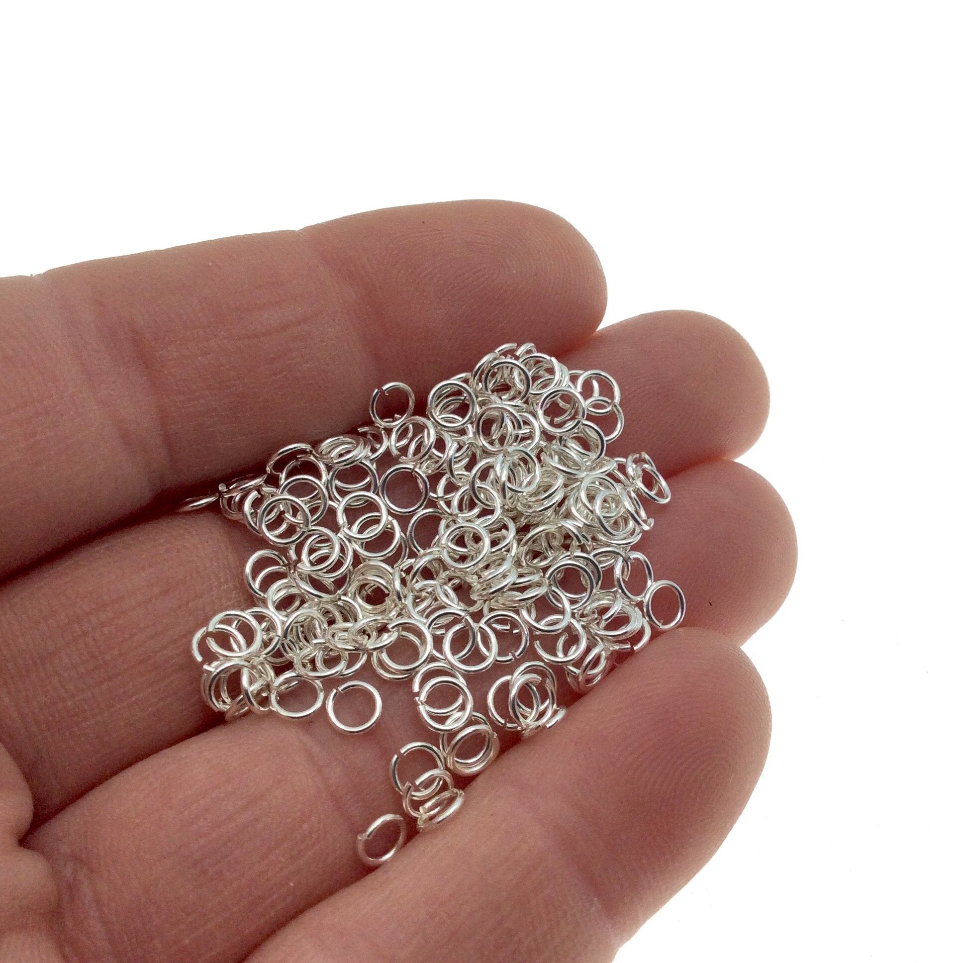 High Quality Silver Plated 4mm Open Jump Rings - Sold in Packs of 200 - Jewelry Findings