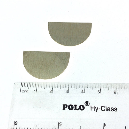 Beadlanta Rich Gold Finish - 33mm x 20mm Blank Semi Circle Connector Shaped Plated Copper Jewelry Component (NO HOLES) - Sold in Packs of 2