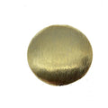 Gold Plated Brushed Finish Puffed Coin Shaped Brass Bead - Measuring 20mm x 20mm - High Quality Jewelry Component