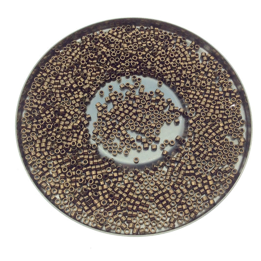 Size 11/0 Metallic Bronze Genuine Miyuki Delica Glass Seed Beads - Sold by 7.2 Gram Tubes (Approx. 1300 Beads/2" Tube)