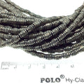 Silver Finish Lined Barrel Pattern Pewter Beads - 10" Strand (Approximately 44 Beads) - Measuring 4mm x 6mm, Approx. - 2mm Hole Size